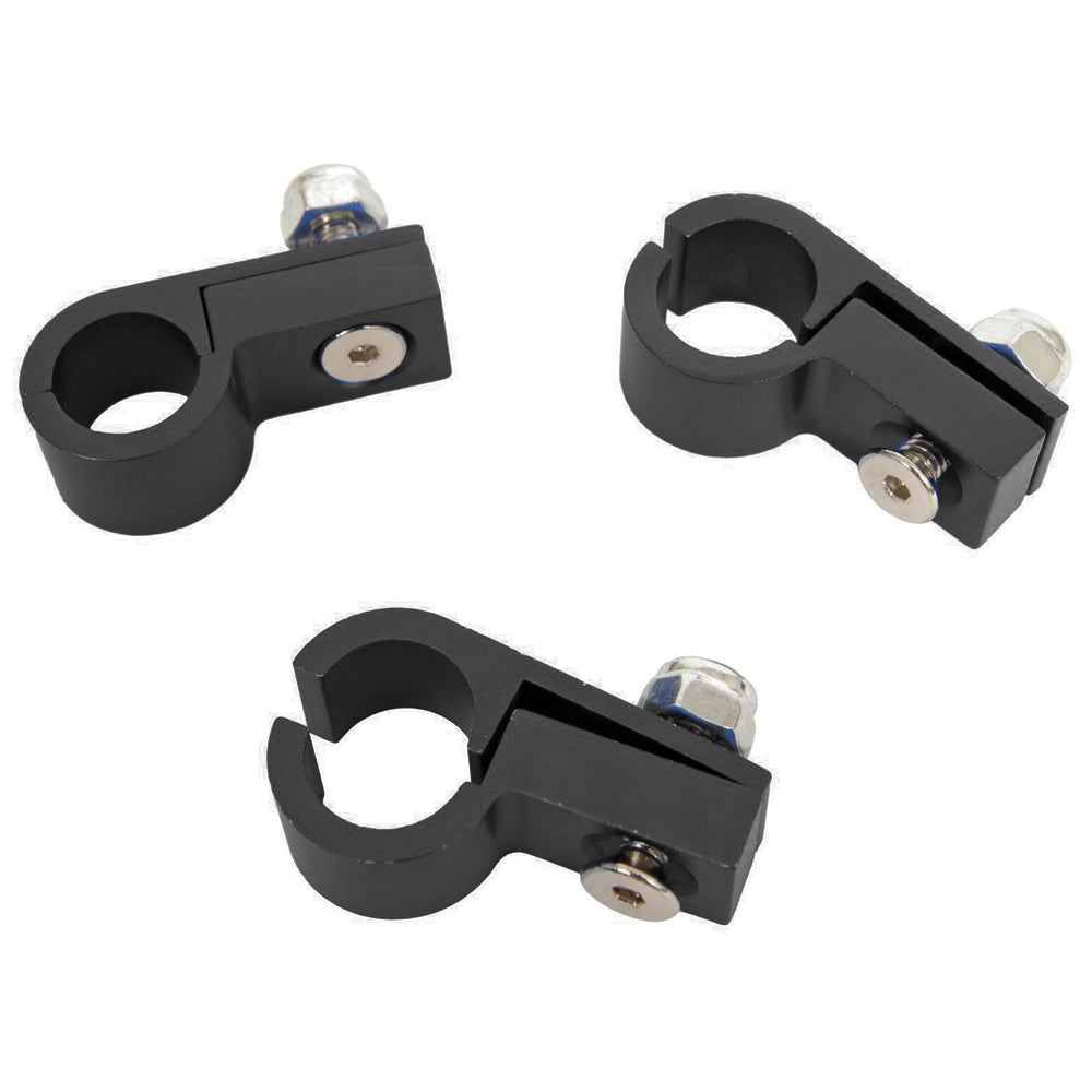 Russell 654263 Line Clamp 8AN Tubing Black Anodized (3 Pack) Russell 654263