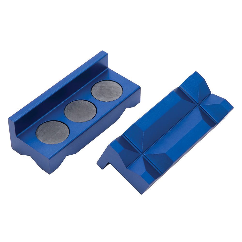 Russell 654420 Billet Alum Vice Jaws Blue Anodized Russell 654420