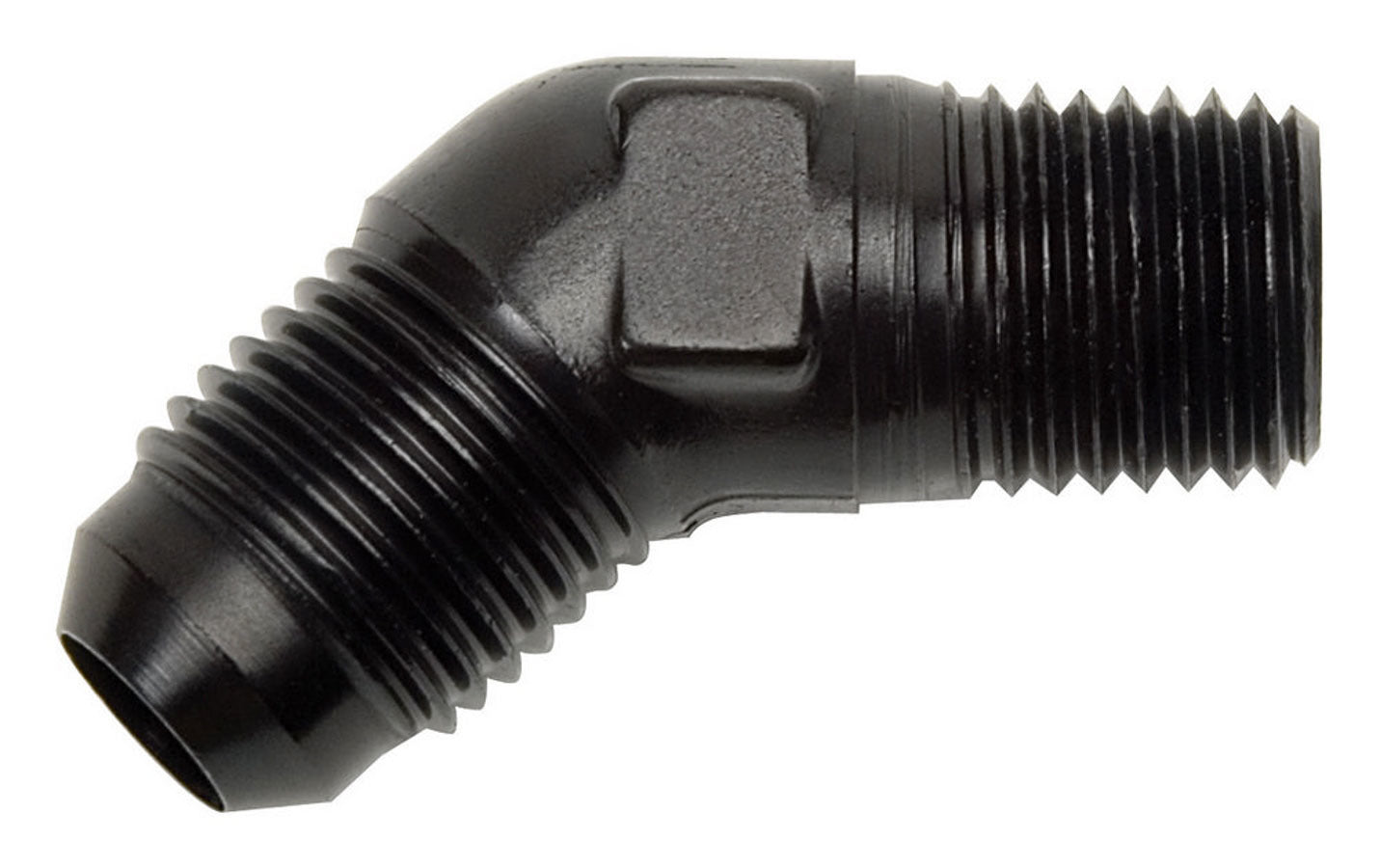 Russell 660103 6AN to 45Deg 1/8 Adapt Black Russell 660103