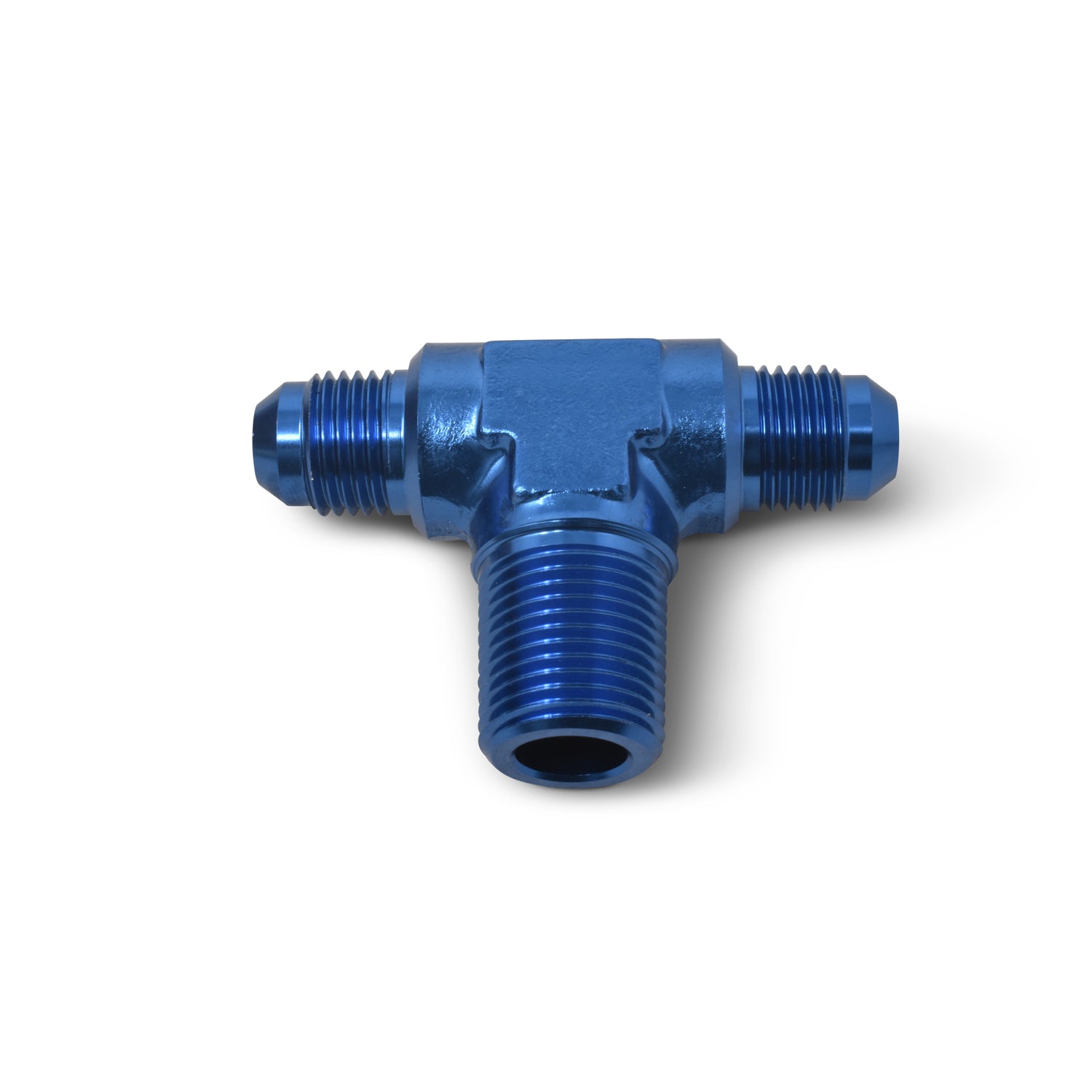 Russell 660120 6AN to 3/8 Pipe Tee Blue Russell 660120