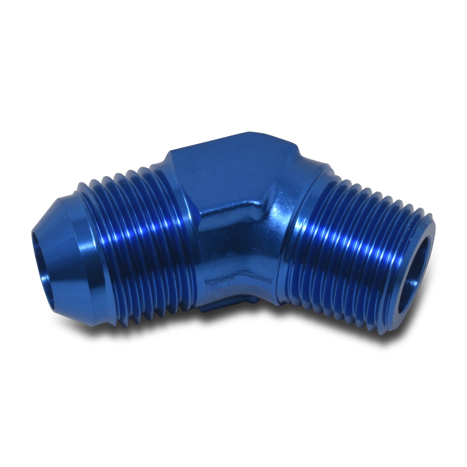 Russell 660960 8AN 45Deg 3/8NPT Blue Russell 660960