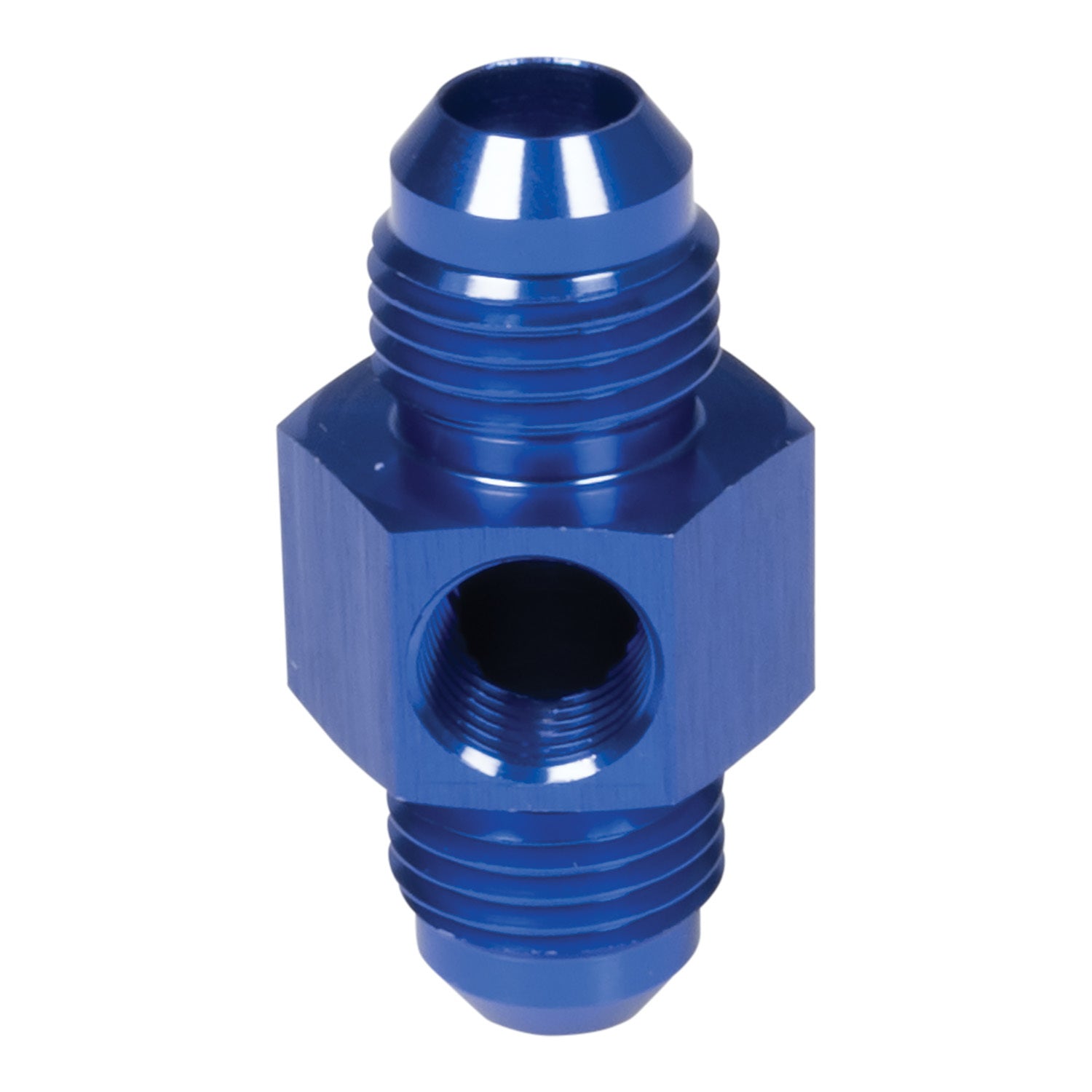 Russell 670000 6AN Flare Union M to M 1/8 Gauge Port Blue Russell 670000