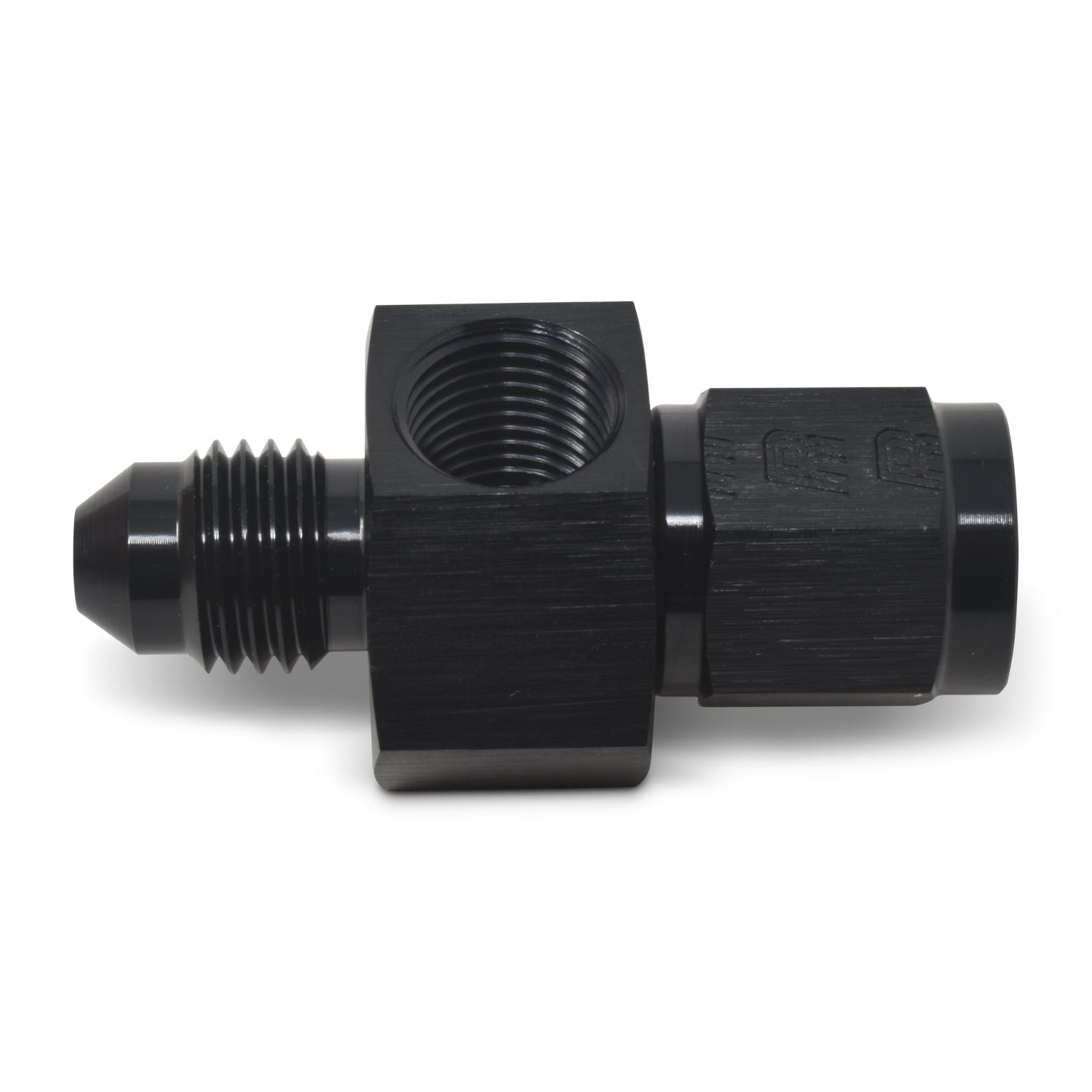 Russell 670293 4AN F To M Fitting 1/8 Gauge Port Black Russell 670293