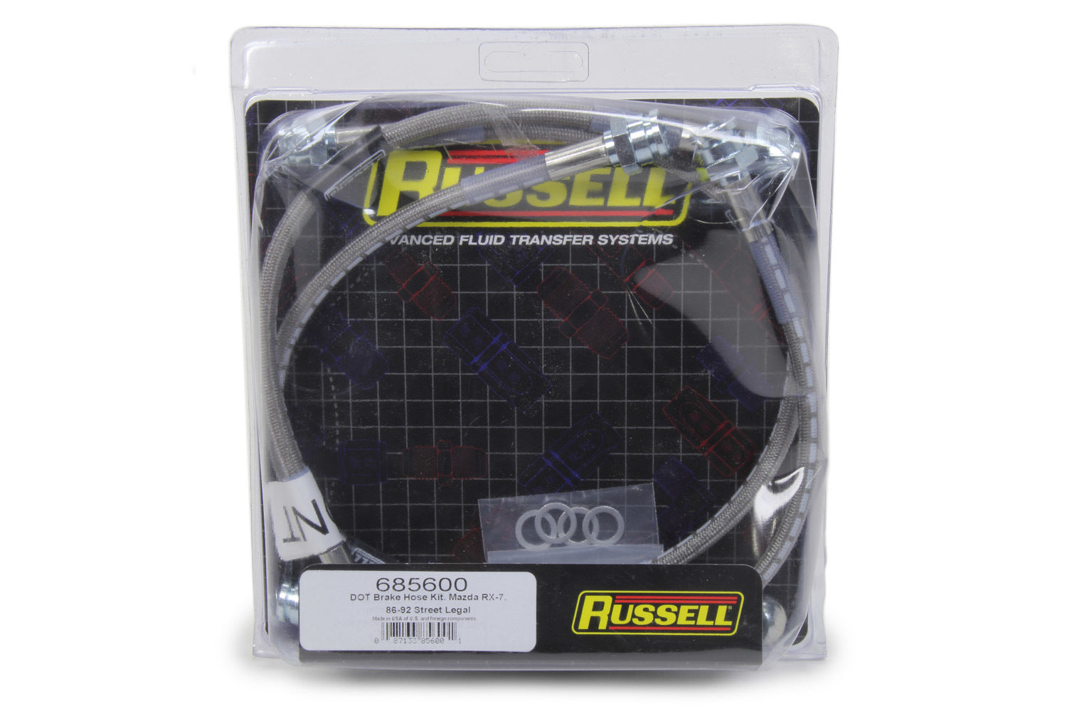 Russell 685600 Brake Hose Kit 86-92 Mazda RX-7 Russell 685600
