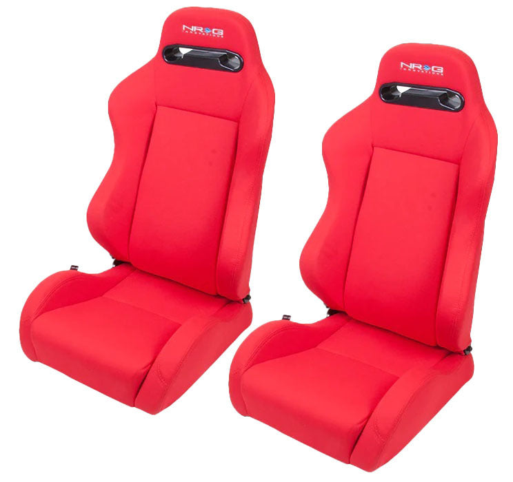 NRG Innovations RSC-210L/R Seat Type-R  Reclinable Red Cloth w/Red Stich NRG Innovations RSC-210L/R