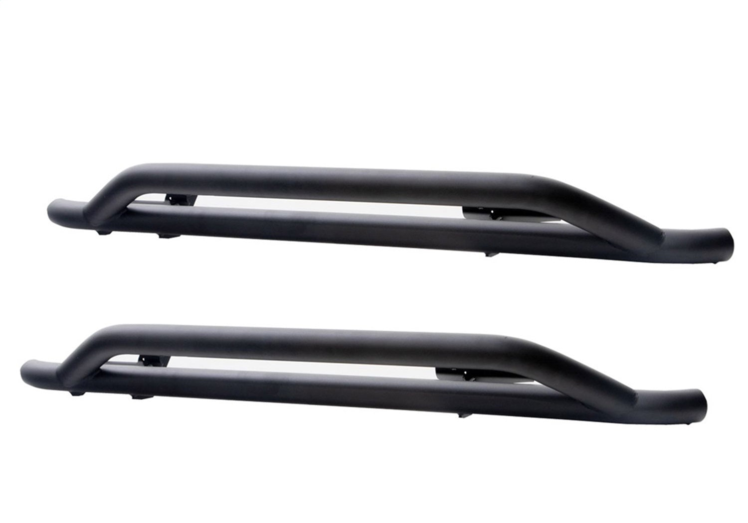 Rampage 26629 Rail Side™ Rocker Guard; Textured Black Powder Coat; w/Recessed Step; Pair; Rampage 26629