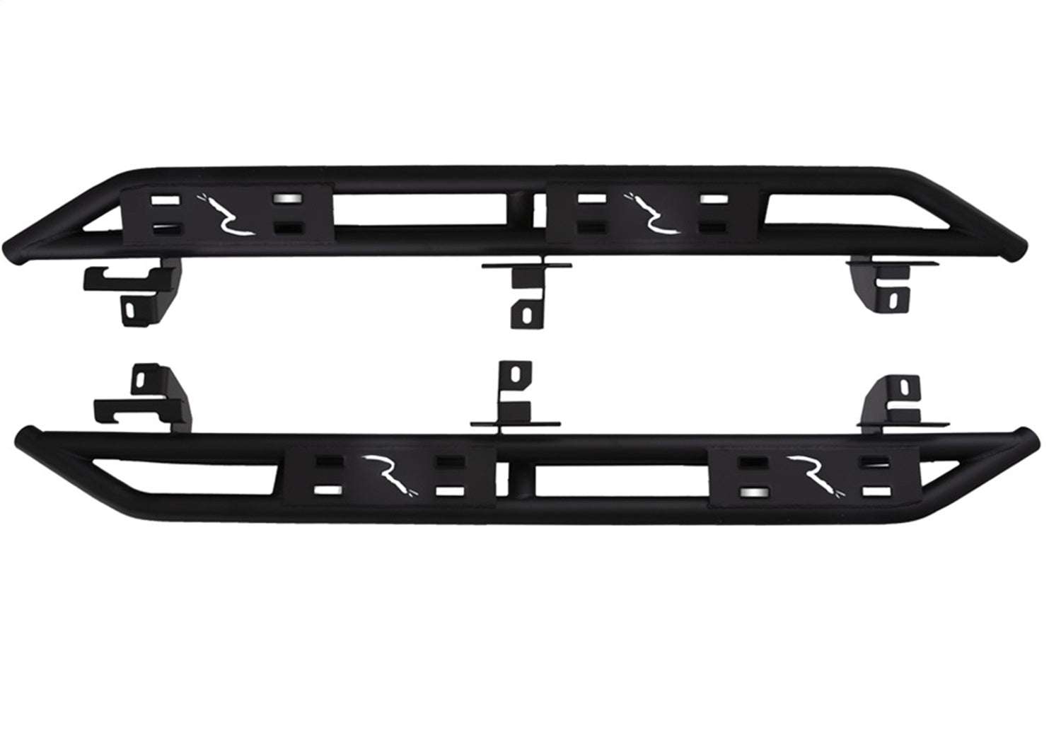 Rampage 88735 SRS Side Bar Rock Crawler Style; Black; Pair; Rampage 88735