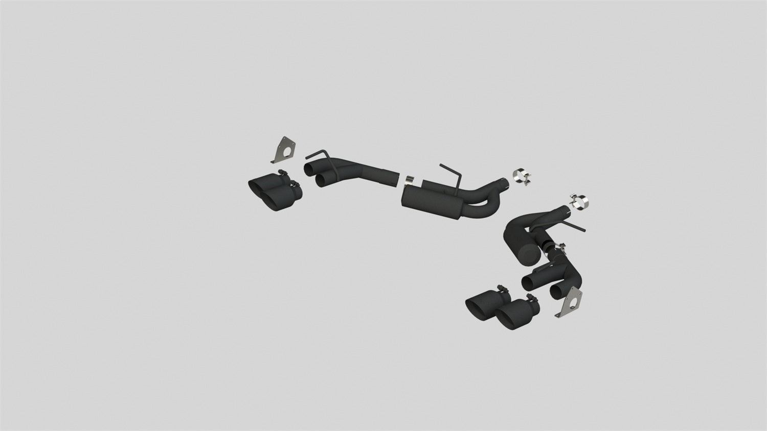 MBRP Exhaust S7039BLK Armor BLK Axle Back Exhaust System MBRP Exhaust S7039BLK