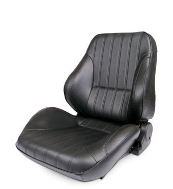 Scat Cranks 80-1050-51L Rally Low Back Seat - LH - Black Vinyl Scat Cranks 80-1050-51L