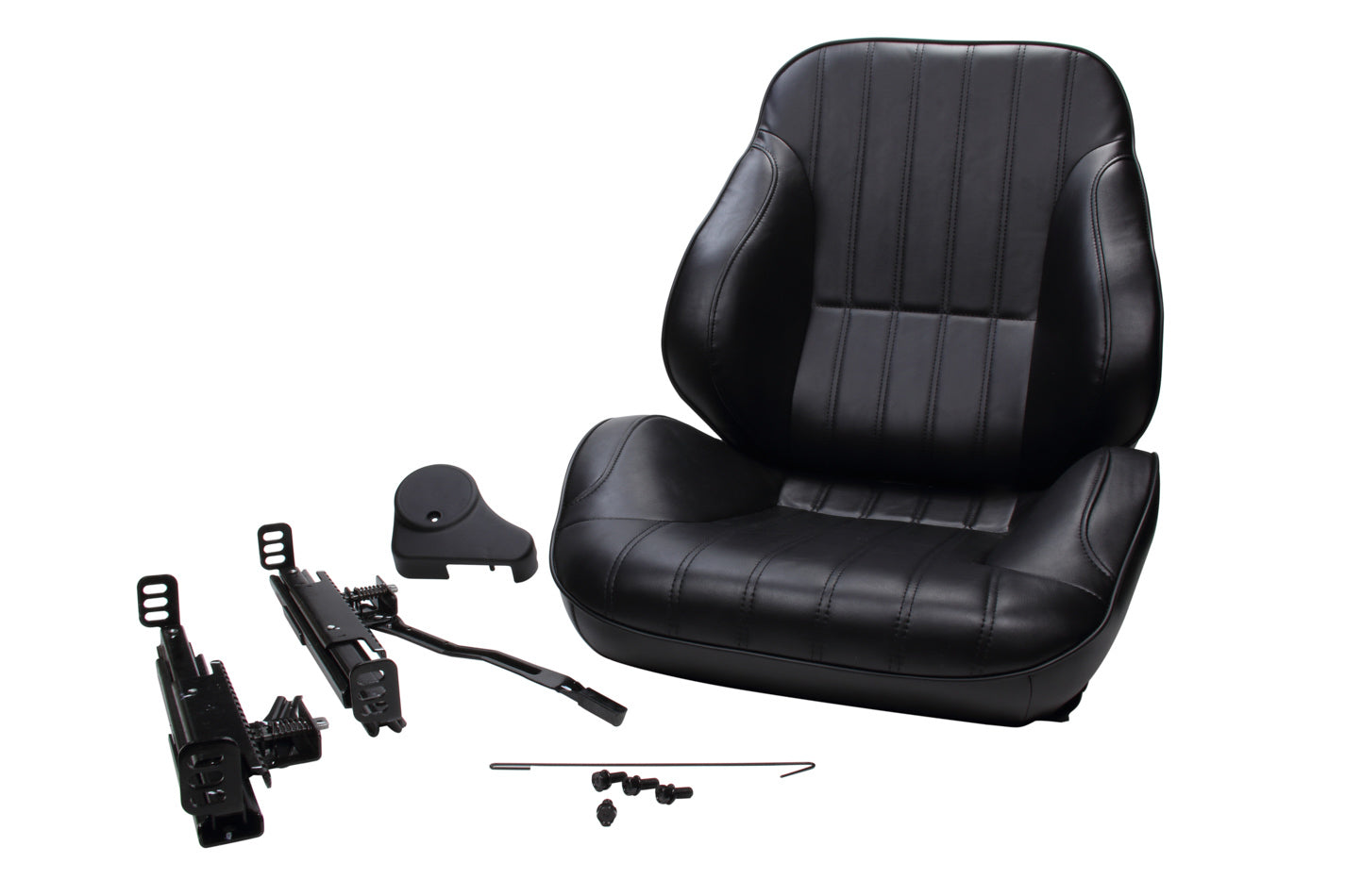 Scat Cranks 80-1050-51R Rally Low Back Seat - RH - Black Vinyl Scat Cranks 80-1050-51R