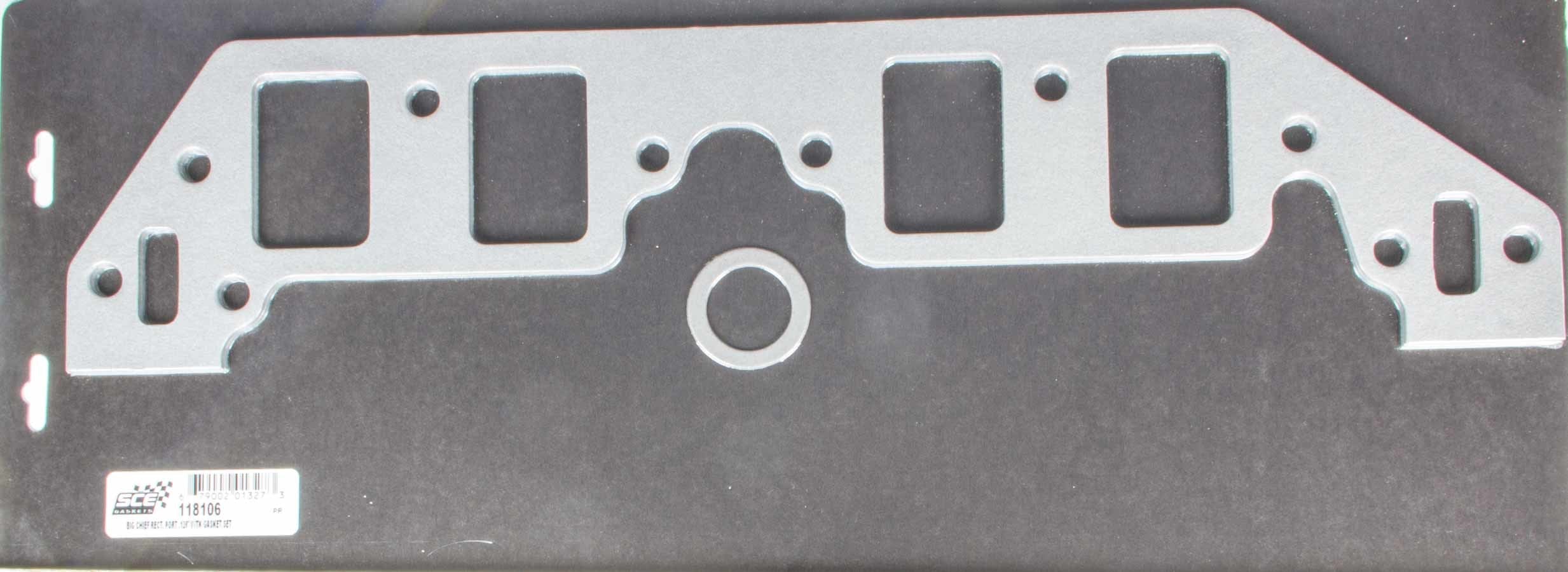 SCE Gaskets 118106 Big Chief Intake Gasket .125 Thick SCE Gaskets 118106