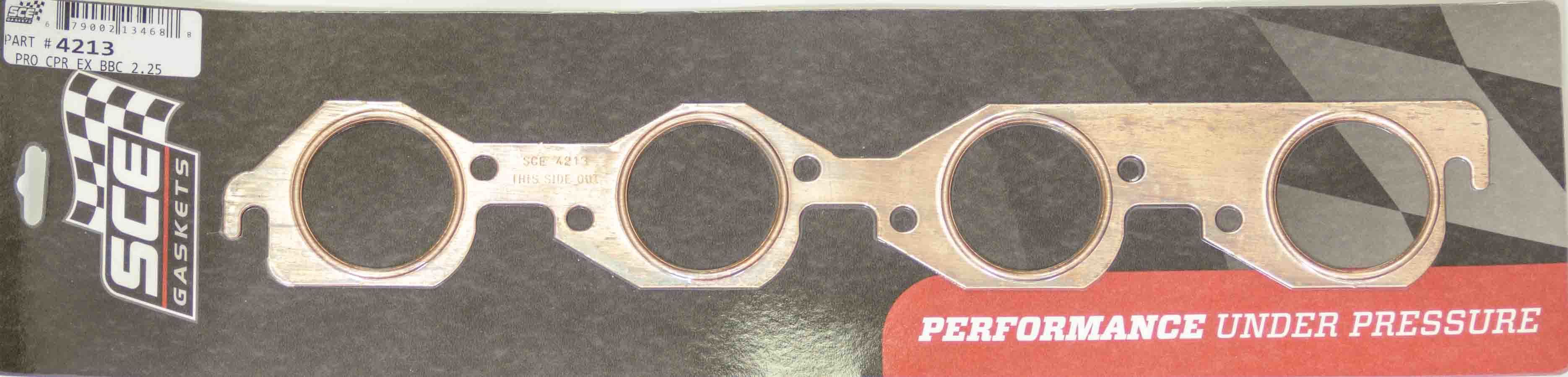 SCE Gaskets 4213 BBC Round Port Copper Exhaust Gasket Set SCE Gaskets 4213