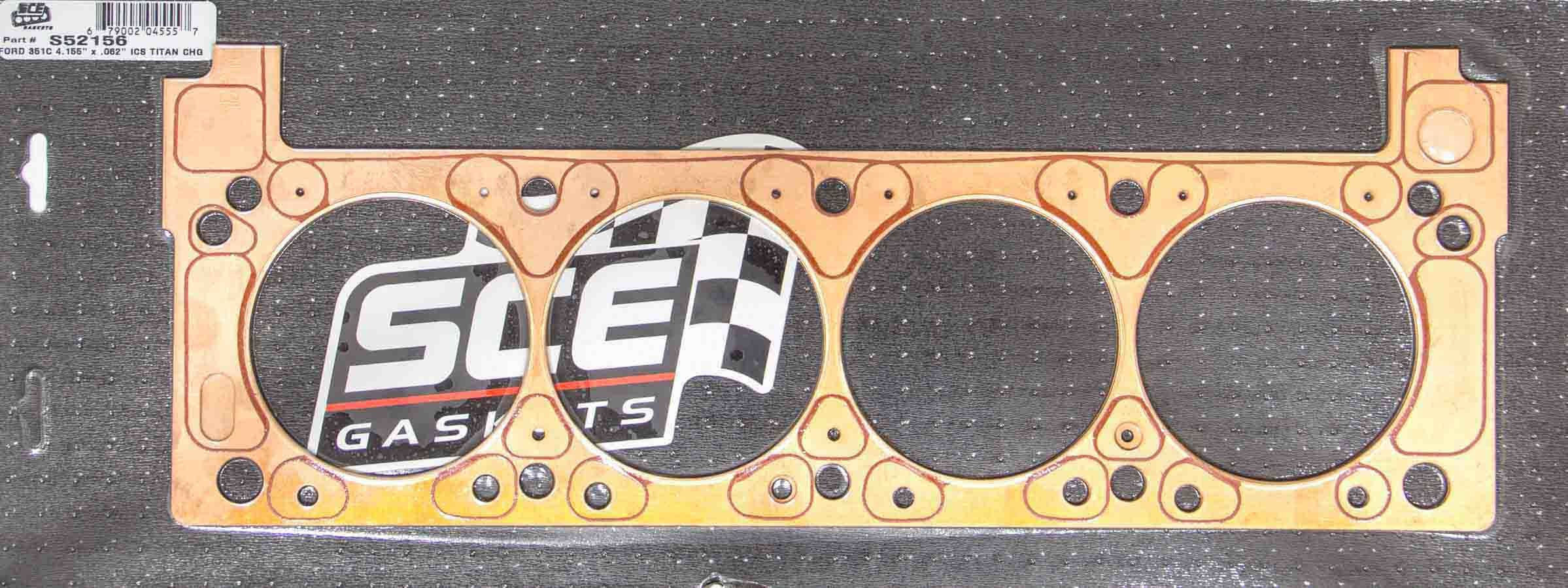 SCE Gaskets S521562L SBF ISC Titan Copper Head Gskt LH 4.160 x .06 SCE Gaskets S521562L