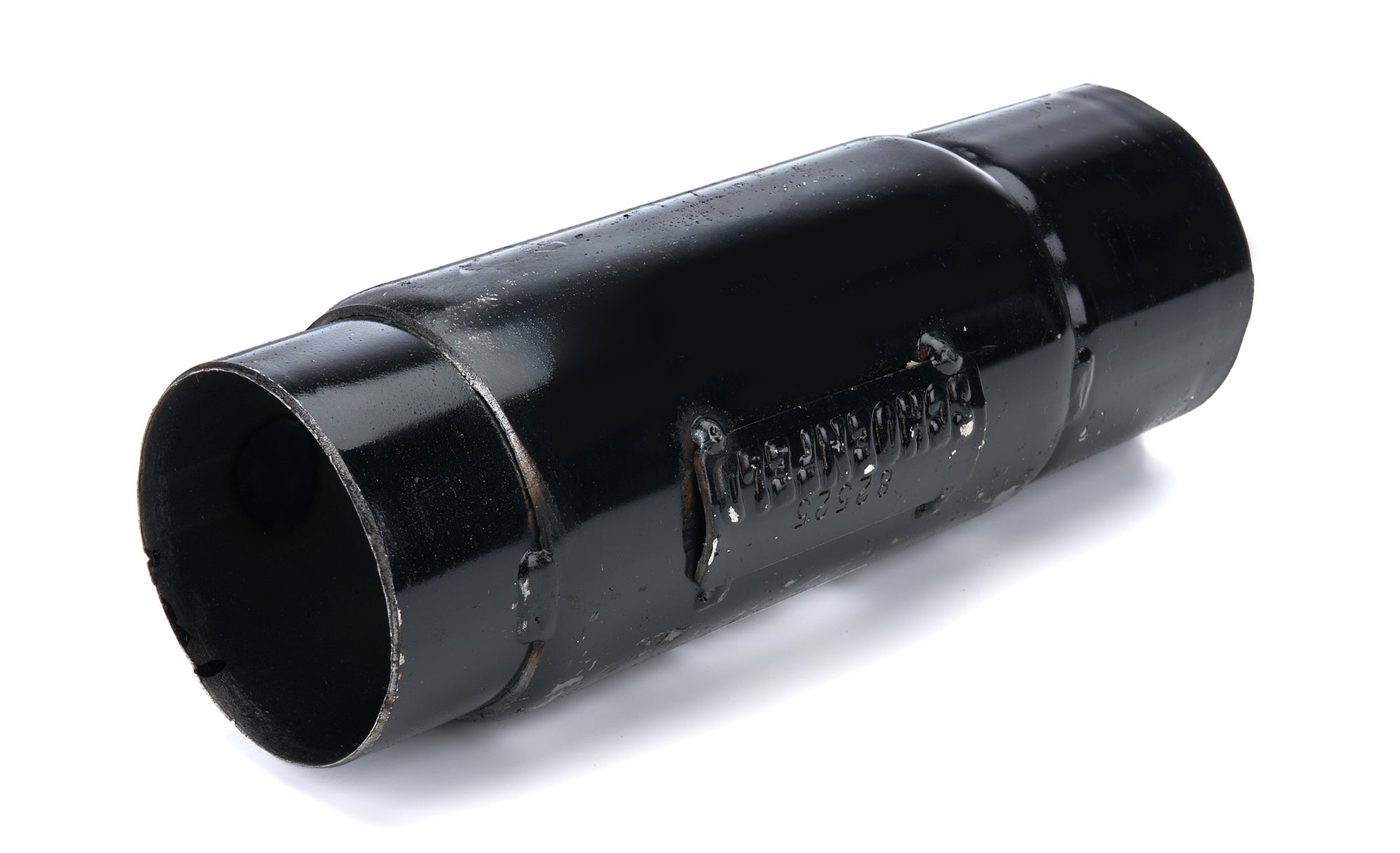Schoenfeld Headers 82525 Muffler  2-1/2in Inlet / Outlet x 8in long Schoenfeld Headers 82525