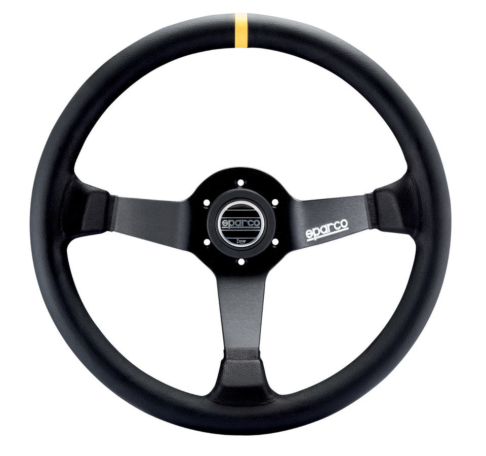 Sparco Motor Sports 015R345MLN Steering Wheel 345 Black Leather Sparco Motor Sports 015R345MLN