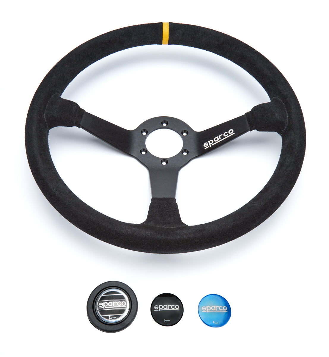 Sparco Motor Sports 015R368MSN Steering Wheel 368 Black Suede Sparco Motor Sports 015R368MSN