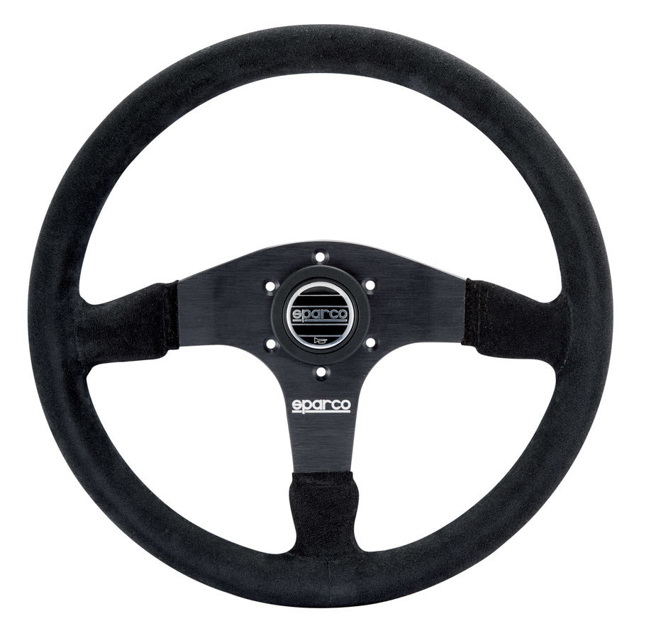 Sparco Motor Sports 015R375PSN Steering Wheel 375 Black Suede Sparco Motor Sports 015R375PSN