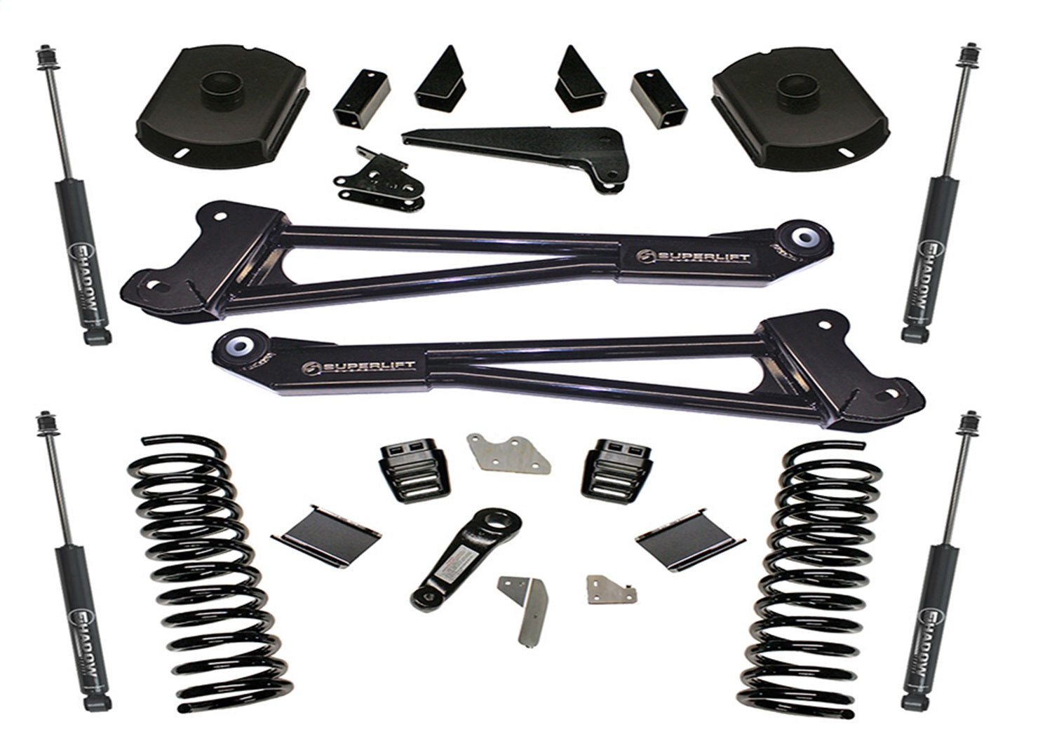 Superlift K125 4in. Lift Kit-14-18 Ram 2500 4WD-Diesel-Replacement Radius Arms w/SL Shocks Superlift K125