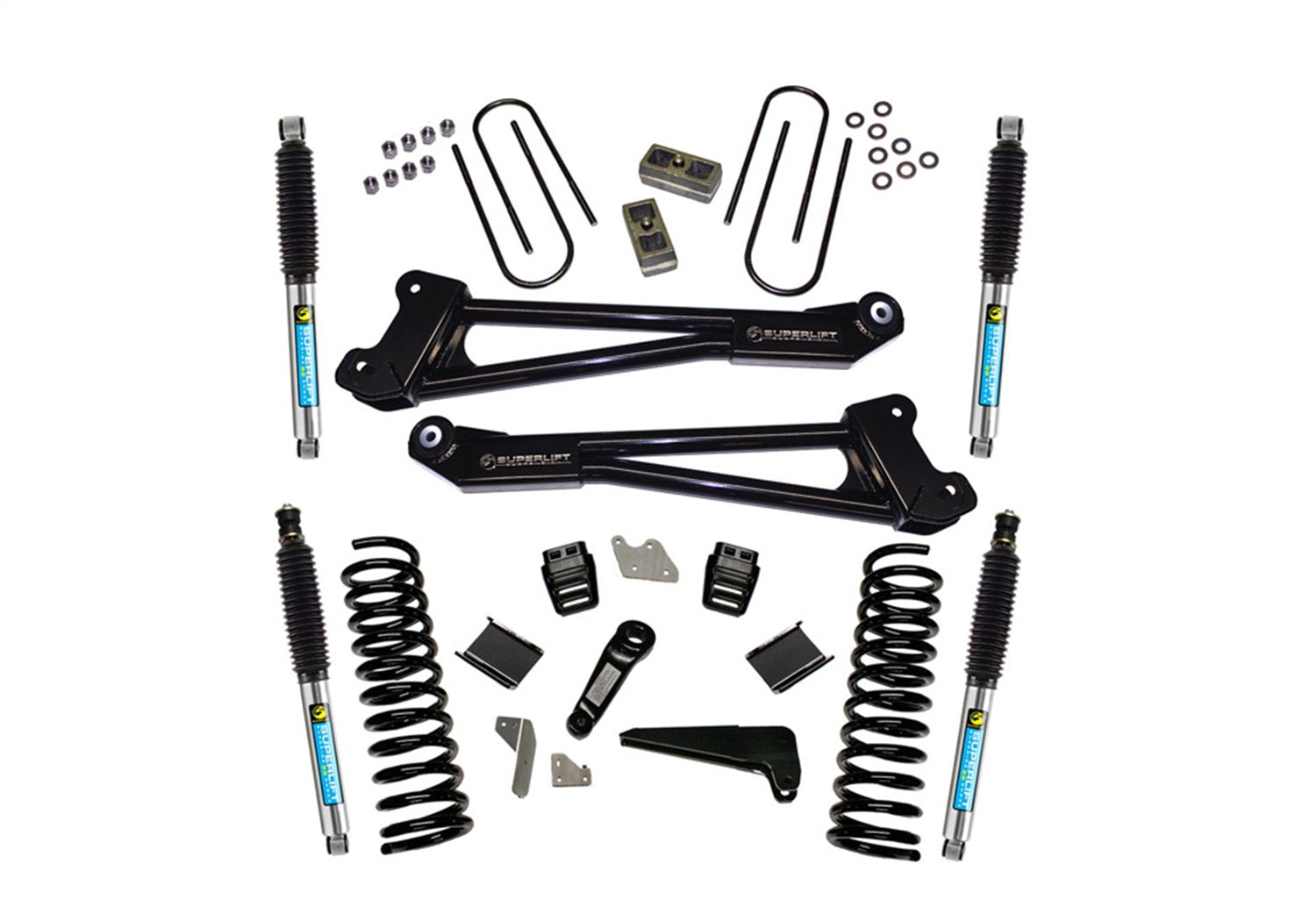 Superlift K144B 4in. Lift Kit-13-18 Ram 3500 4WD-Diesel-Replacmnt Radius Arms w/Bilstein Shocks Superlift K144B