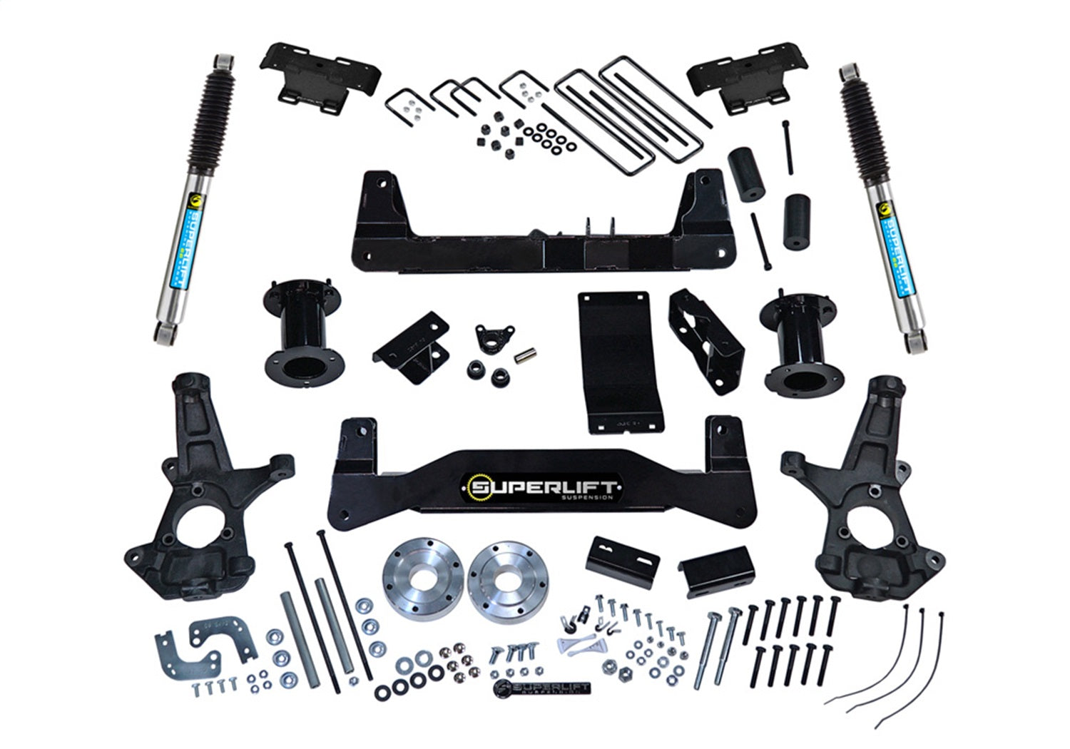 Superlift K160B 6.5in. Lift Kit-14-16 Silv/Sierra 1500 4WD w OE Cast Stl Ctrl Arms w Bil Rr Shck Superlift K160B