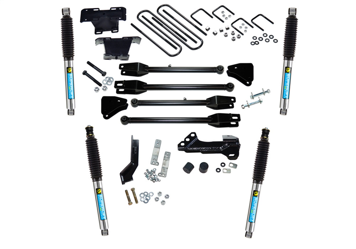 Superlift K166B 4in. 4-Link Lift Kit-17-22 F-250/F-350 4WD-Diesel-w/Bilstein Shocks Superlift K166B