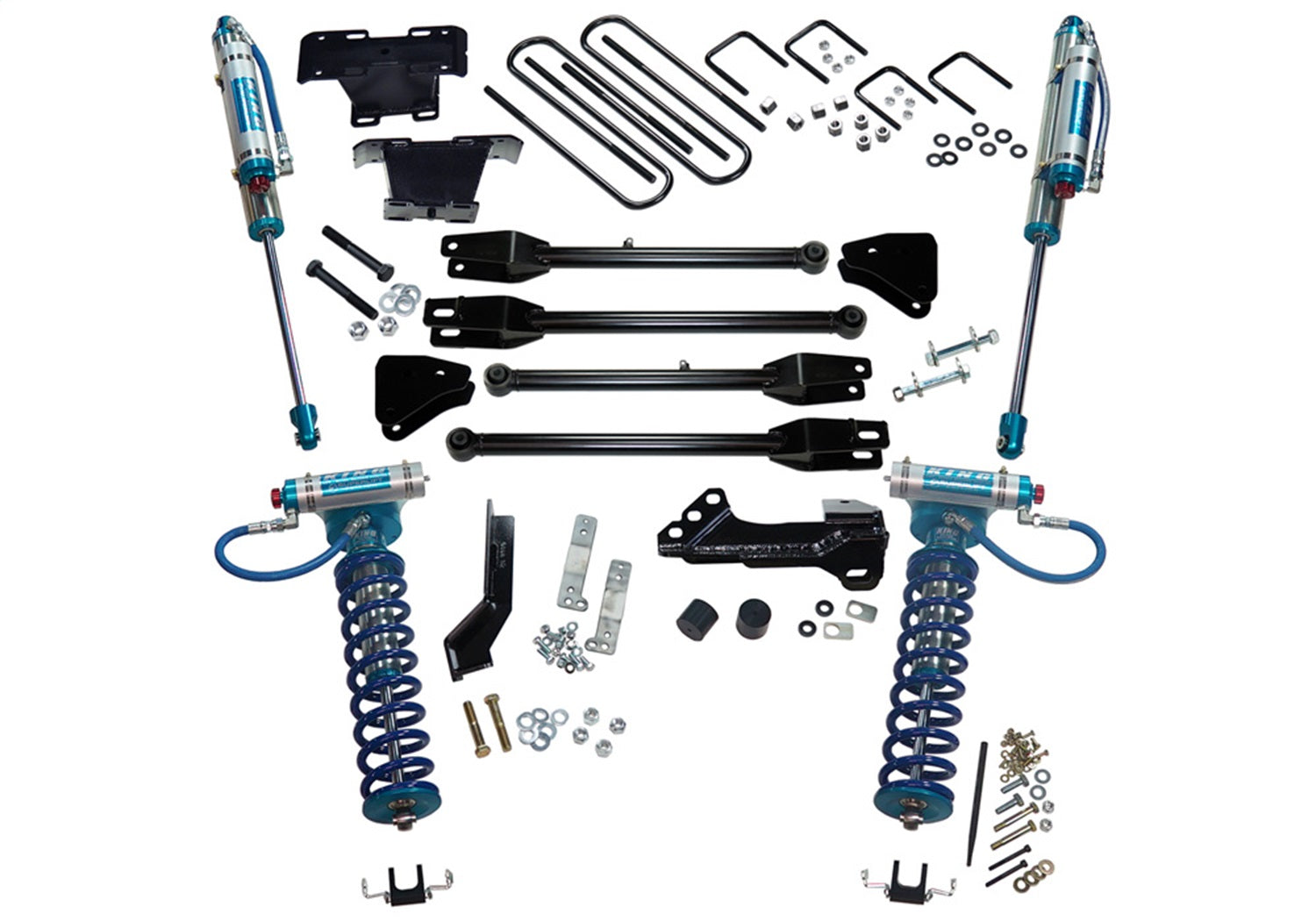 Superlift K166KG 4in. King Ed 4-Link Lift Kit-17-22 F250/350 4WD w King Frt Clvrs/Res Rr Shcks Superlift K166KG