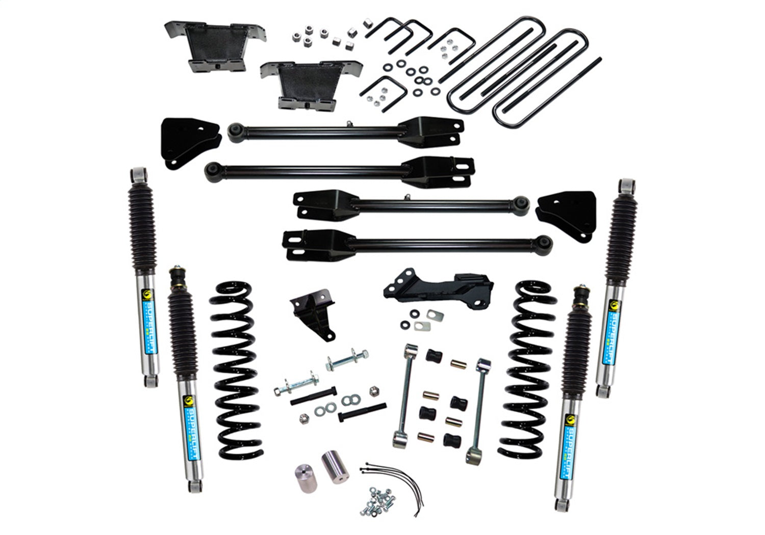 Superlift K233B 4in. Lift Kit-08-10 F250/F350 4WD-Dsl w/4-Link Conversion/Bil Shocks Superlift K233B