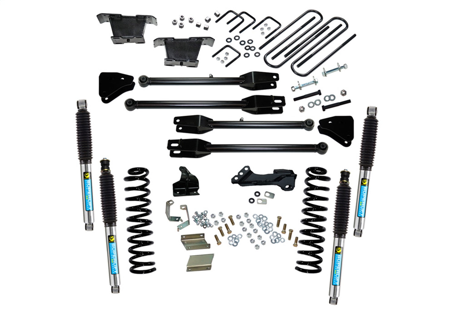 Superlift K236B 4in. Lift Kit-11-16 F250/F350 4WD-Dsl w/4-Link Conversion/Bil Shocks Superlift K236B