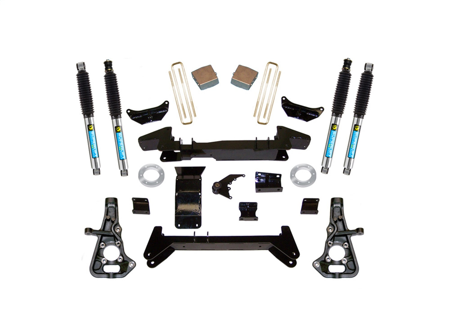 Superlift K861B 6in. Lift Kit-99-10 Silv/Sierra 2500LD/01-06 1500HD-Knuckle Kit w/Bil Shocks Superlift K861B