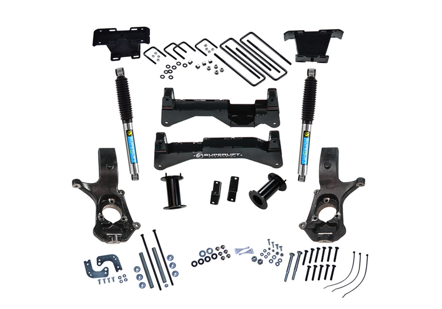 Superlift K894B 8in. Lift Kit-07-16 Silv/Sierra 1500 2WD w Cast Steel Ctrl Arms wBil Rear Shocks Superlift K894B