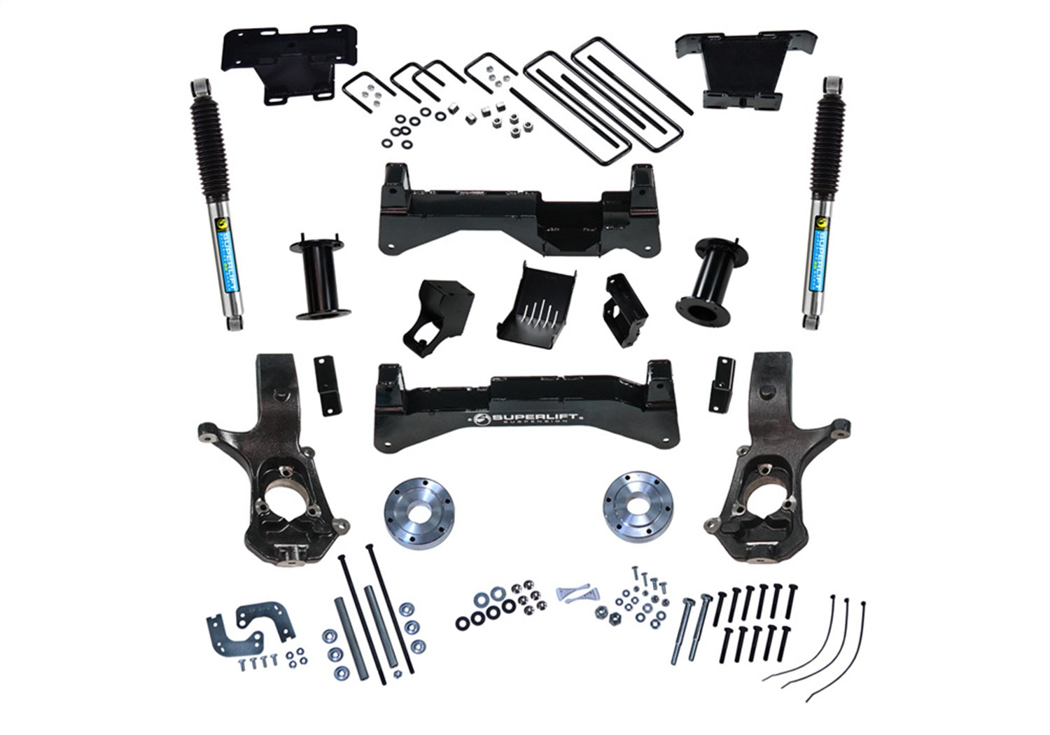 Superlift K897B 8in. Lift Kit-14-18 (19 Old Body) GM 1500 2WD w/OE Al or SS CtrlArms w/Bil Rr Sh Superlift K897B