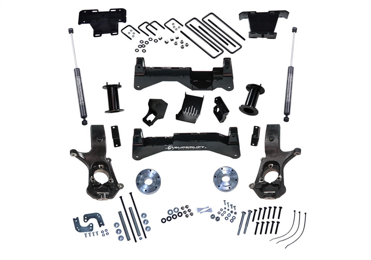 Superlift K898B 8in. Lift Kit-07-16 Silv/Sierra 1500 4WD w/Cast Steel Ctrl Arms w/Bil Rr Shocks Superlift K898B