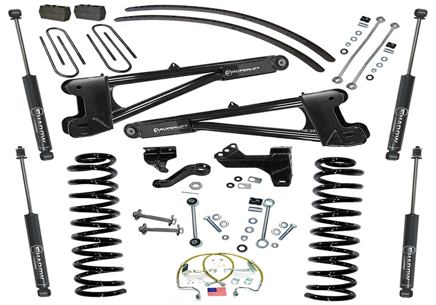 Superlift K983 6in. Lift Kit-08-10 F250/F350 4WD-Dsl w/Replacement Radius Arms w/SL Shocks Superlift K983