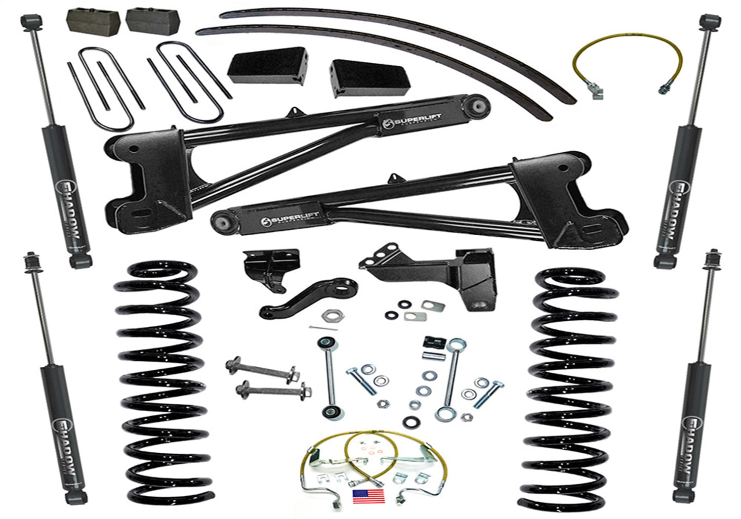 Superlift K985 8in. Lift Kit-08-10 F250/F350 4WD-Dsl w/Replacement Radius Arms w/SL Shocks Superlift K985