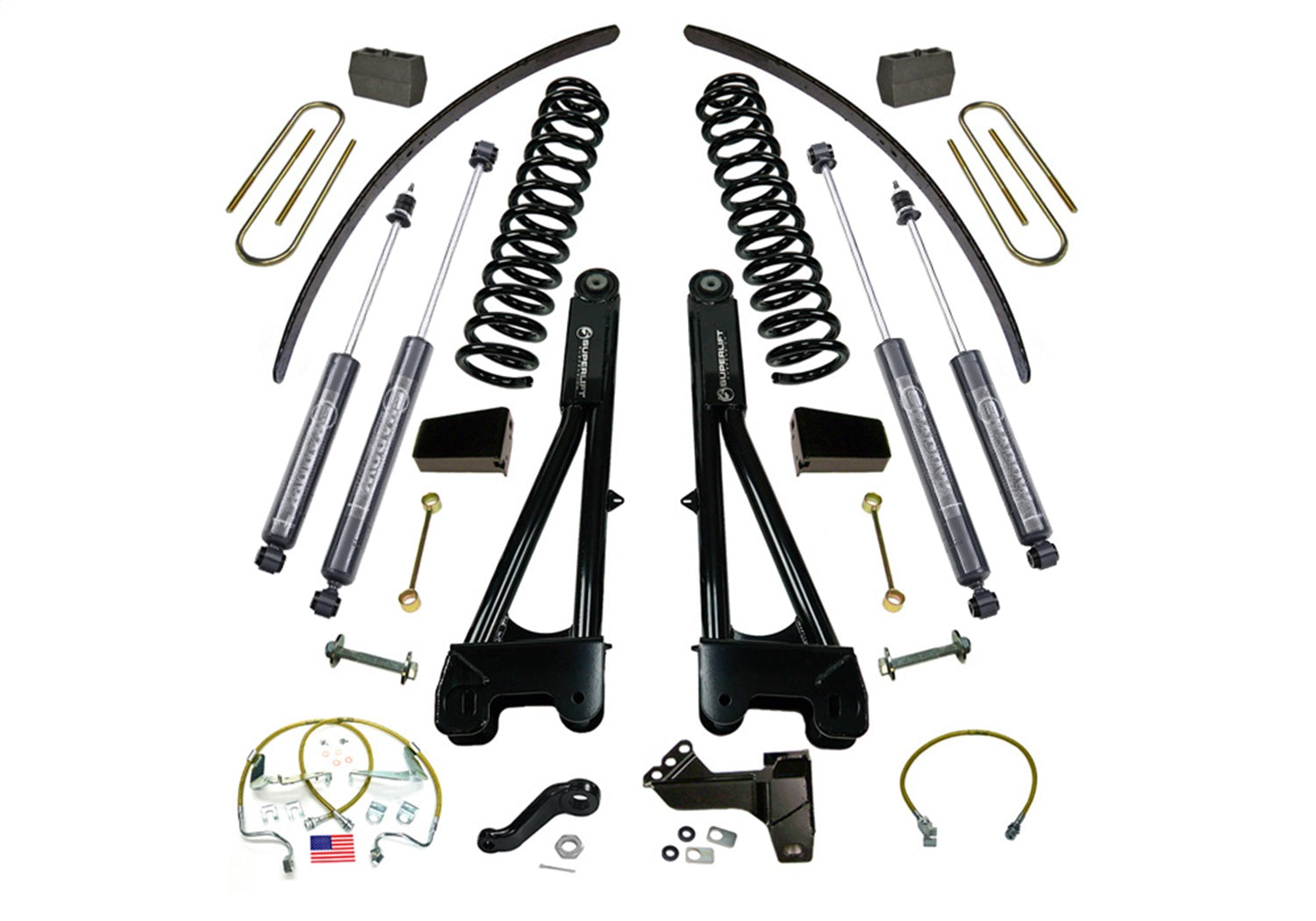 Superlift K985B 8in. Lift Kit-08-10 F250/F350 4WD-Dsl w/Replacement Radius Arms w/Bil Shocks Superlift K985B