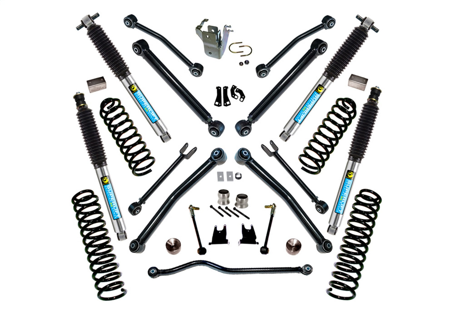 Superlift K997B 4in. Lift Kit-07-18 Wrangler JK-4-door-w/Reflex Ctrl Arms/Bilstein Shocks Superlift K997B