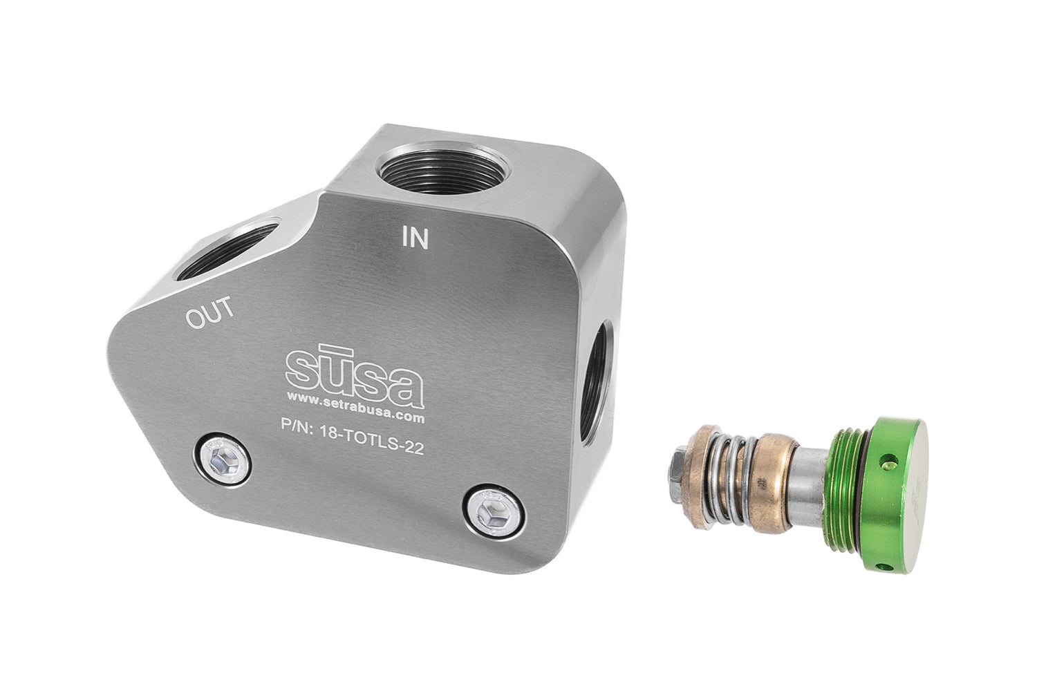 Setrab 18-TOTLS-22 Billet Alm. Oil Cooler Adapter GM LS Engines Setrab 18-TOTLS-22