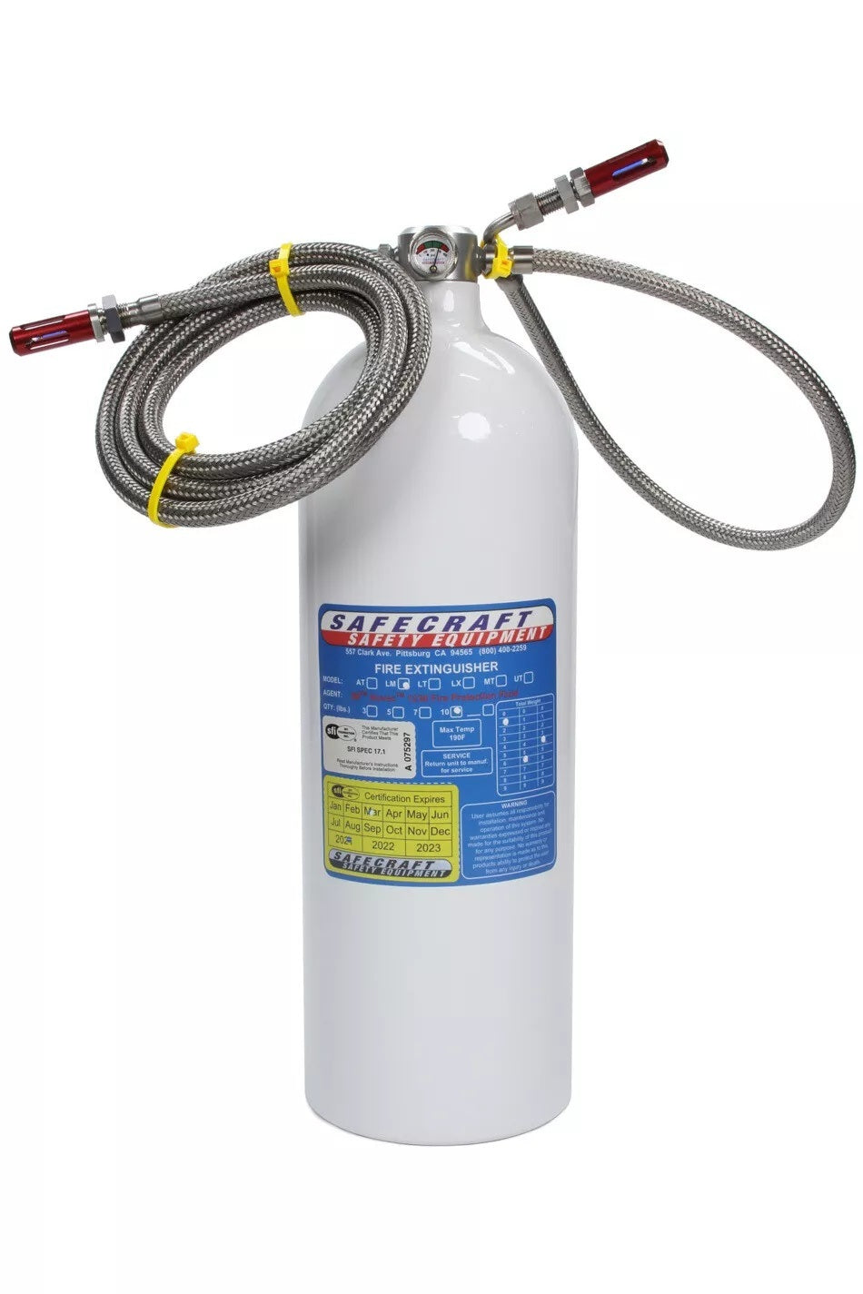Safecraft Equipment LM10JGG-25-85-B Fire System 10lb Fluoro FS Automatic Onlys Safecraft Equipment LM10JGG-25-85-B
