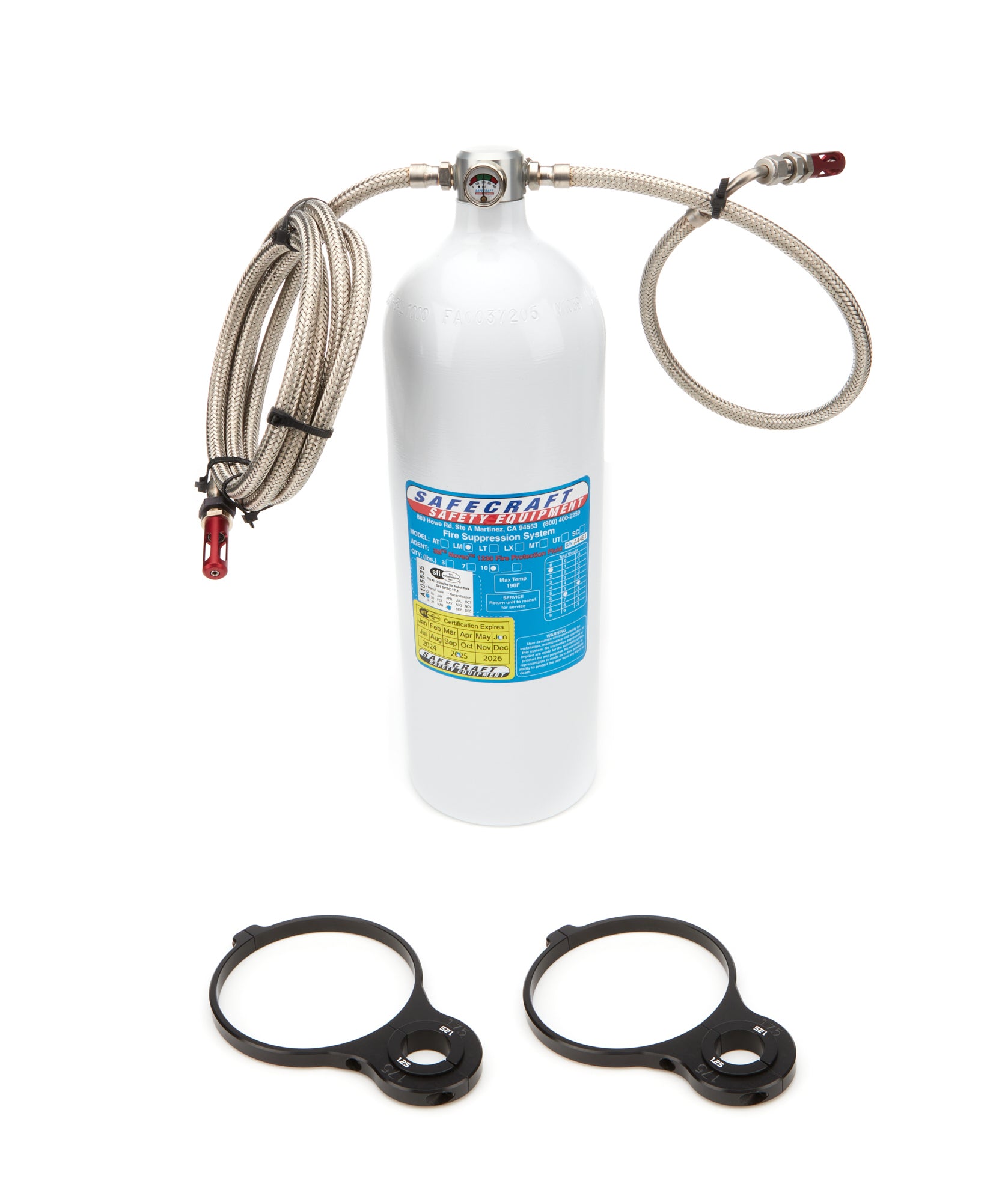 Safecraft Equipment LM10JGK-125-21-85-B 10 Lbs Auto Thermal w/ 1.25 Brackets Late Model Safecraft Equipment LM10JGK-125-21-85-B
