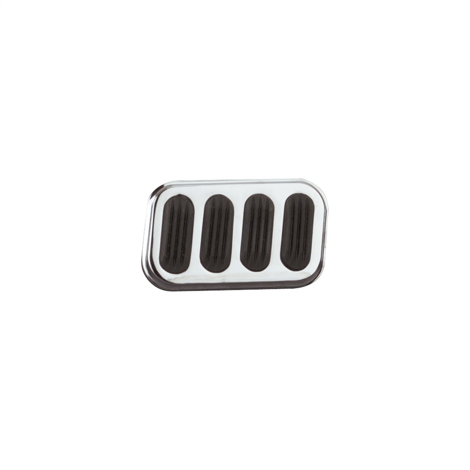Lokar SG-6008 Brake Pedal Pad; Chrome Plated Steel; w/Rubber Insert; Steel; Lokar SG-6008