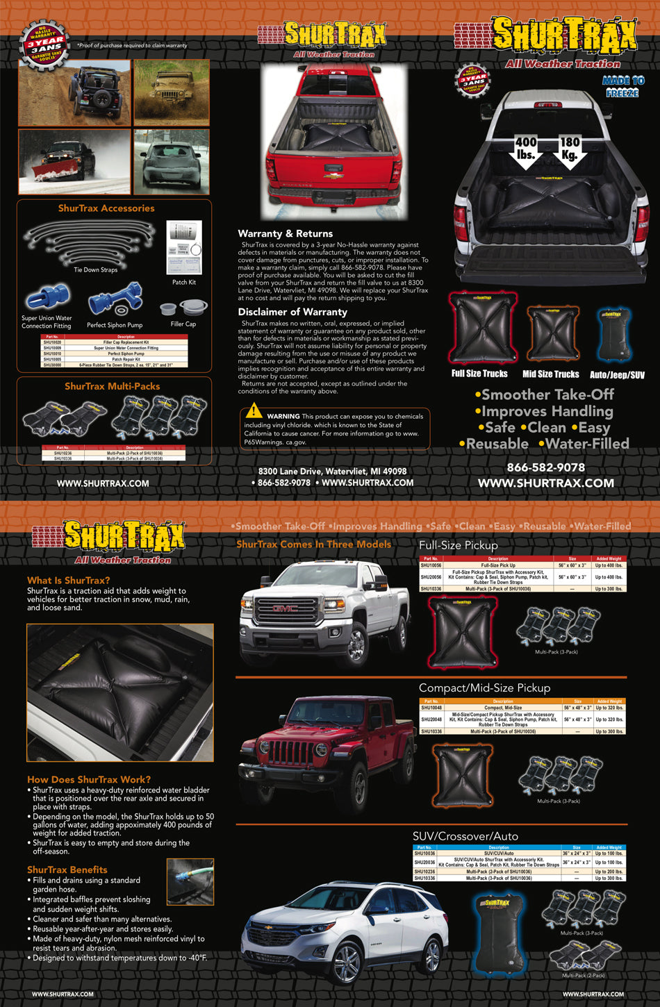 Shur Trax 104 Tri-Fold For Consumer Shur Trax 104