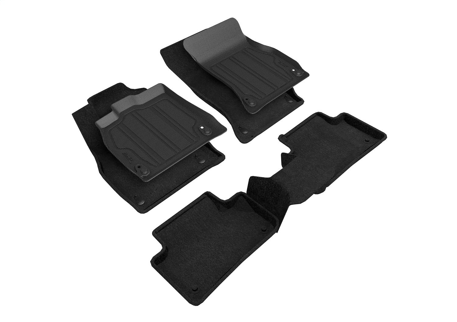 3D MAXpider SLAD04704709 ELEGANT HYBDRID Floor Mat; Front and Rear; Black; 3D MAXpider SLAD04704709