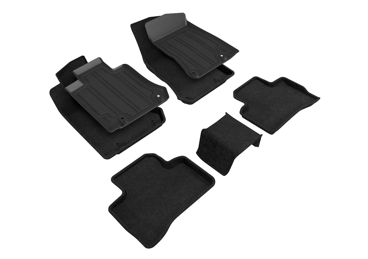 3D MAXpider SLMB07904709 ELEGANT HYBDRID Floor Mat; Front and Rear; Black; 3D MAXpider SLMB07904709