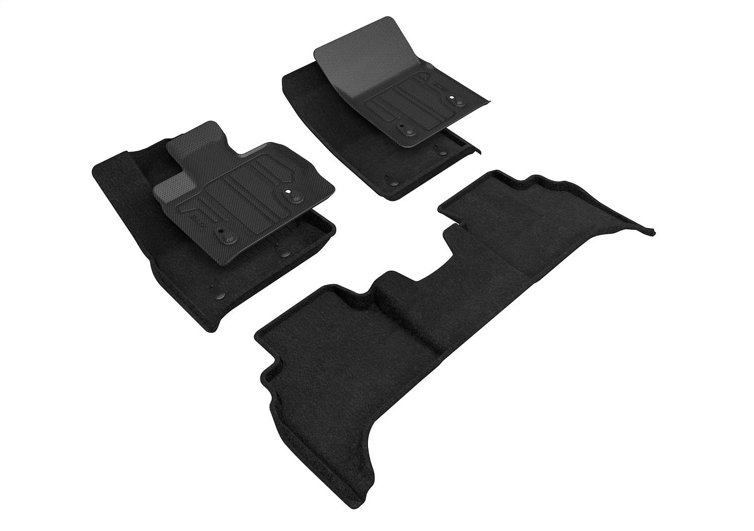 3D MAXpider SLMB10904709 ELEGANT HYBDRID Floor Mat; Front and Rear; Black; 3D MAXpider SLMB10904709