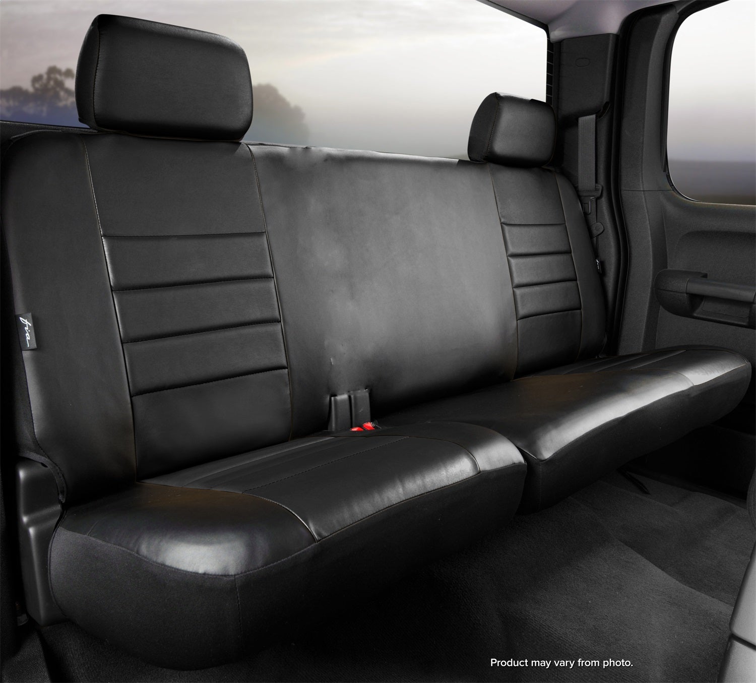 FIA SL62-67 BLK/BLK LeatherLite™ Custom Seat Cover FIA SL62-67 BLK/BLK