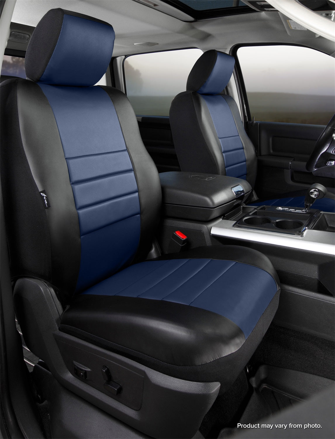 FIA SL67-71 BLUE LeatherLite™ Custom Seat Cover; Front; Bucket Seat; Blue; FIA SL67-71 BLUE