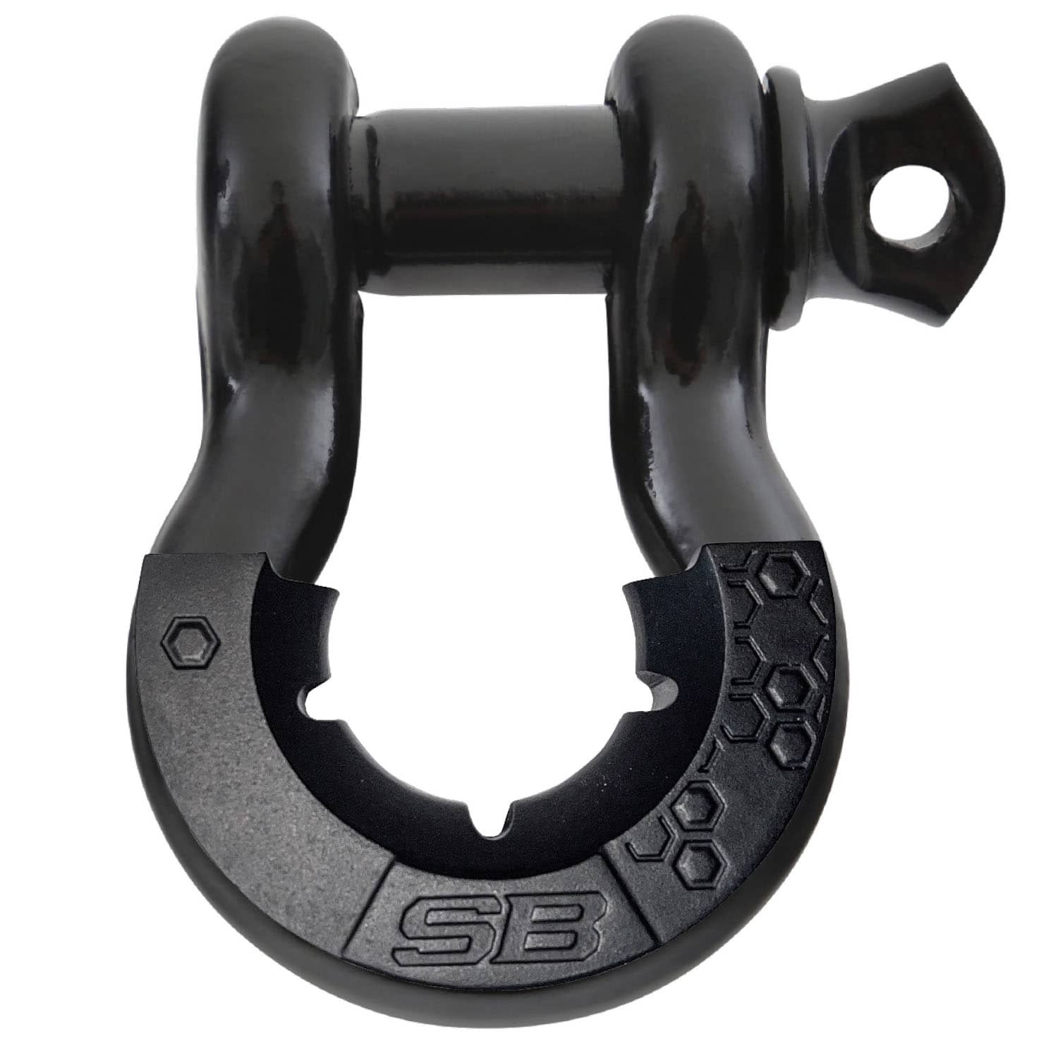 Smittybilt SB23047B 3/4" D-RING SHACKLE WITH ISOLATOR BLACK Smittybilt SB23047B