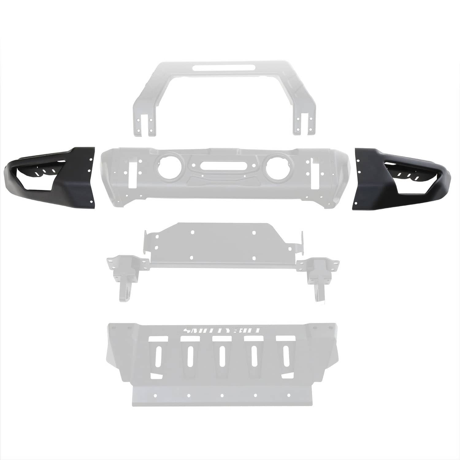Smittybilt SB76731 STRYKER FRONT BUMPER WINGS 07-18 WRANGLER JK Smittybilt SB76731