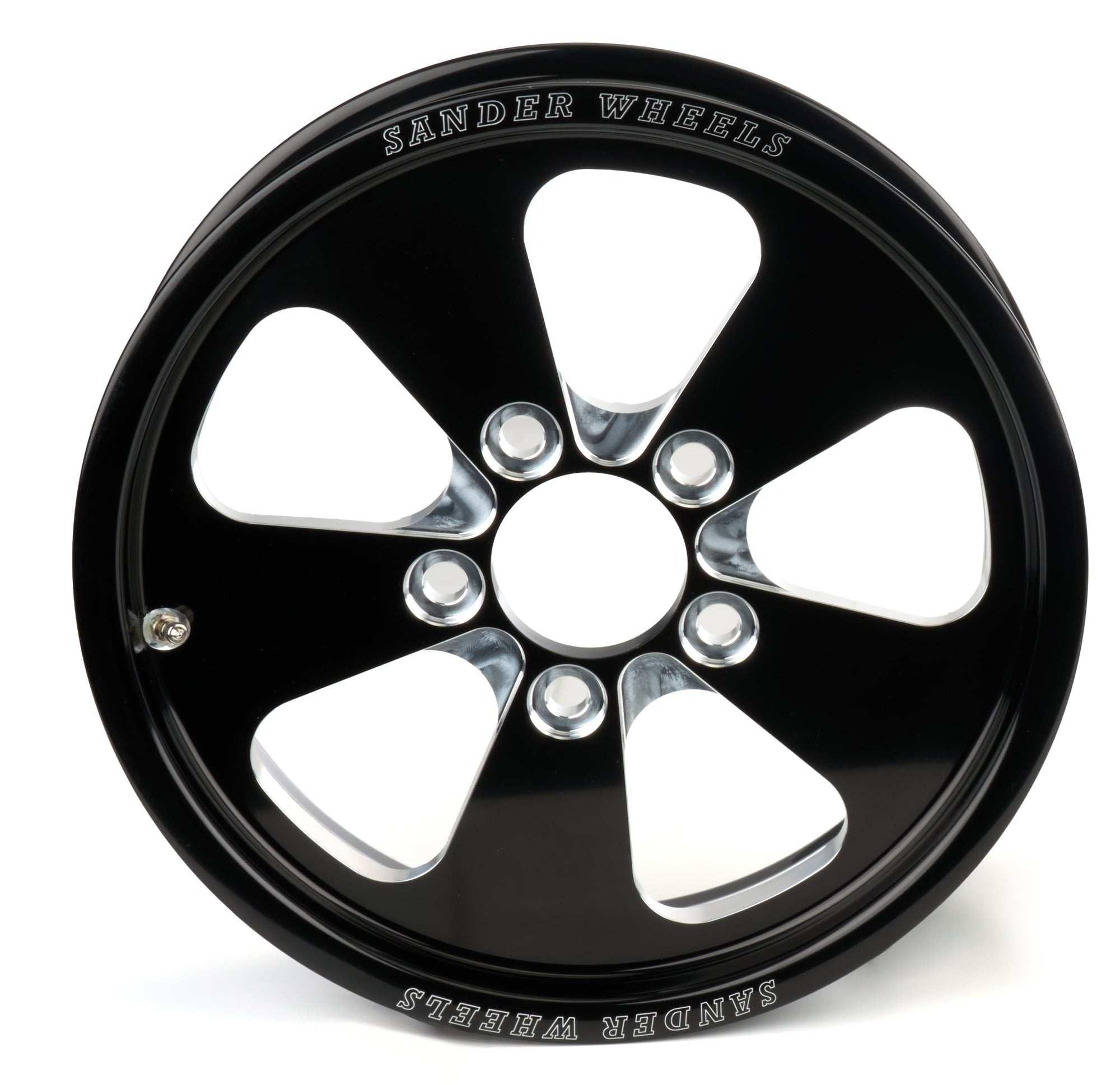 Sander Engineering 74015032247-5-BM 740 SERIES 15X3.5X2.2 FR GD 5 SPOKE 5X4.75 BLK & Sander Engineering 74015032247-5-BM