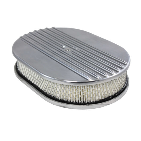Specialty Products chrome - Archived 6490 Air Cleaner Kit  12in X 2in Oval Half Finned Top Specialty Products chrome - Archived 6490